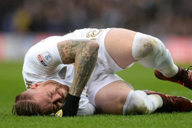 Pontus Jansson injures his ankle against Cardiff City.