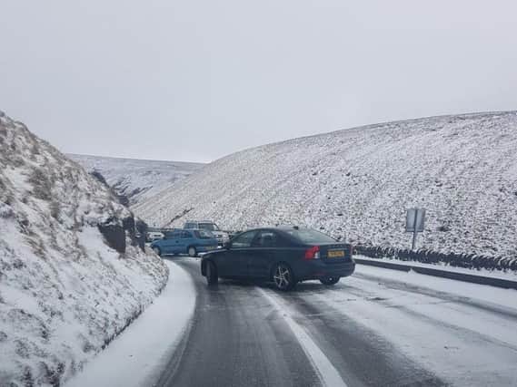 This was the scene on Snake Pass this morning. Picture: Ian Harvey