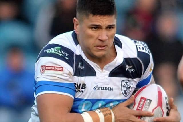 Mitch Clark, scored his first try for Featherstone. PIC: Tony Johnson
