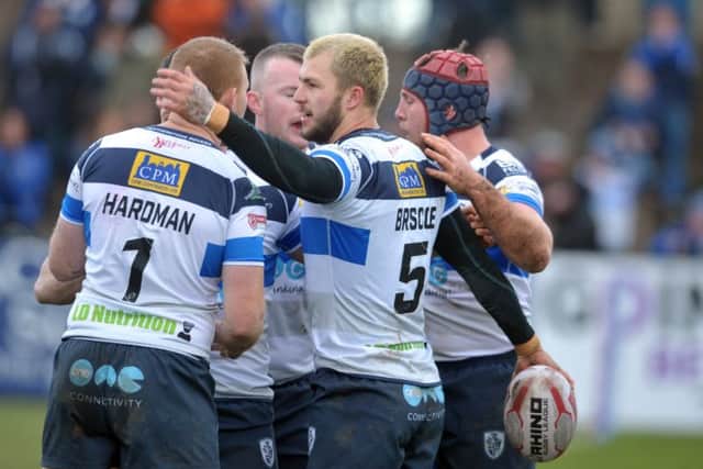 Double try scorer, Luke Briscoe. PIC: Tony Johnson