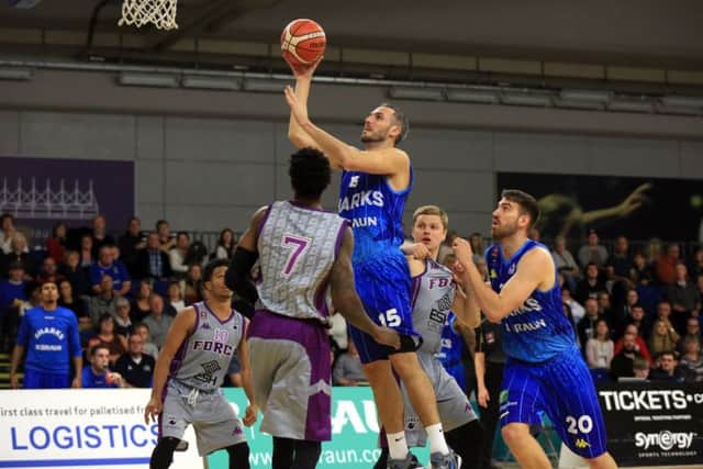 Court action from October's clash between Sheffield Sharks and Leeds Force. PIC: Chris Etchells