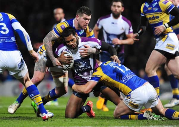 CLASH: Leeds Rhinos took on Melbourne Storm in the World Club Challenge at Headingley in 2013.