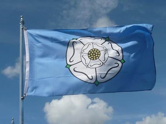 The white rose flag of Yorkshire.