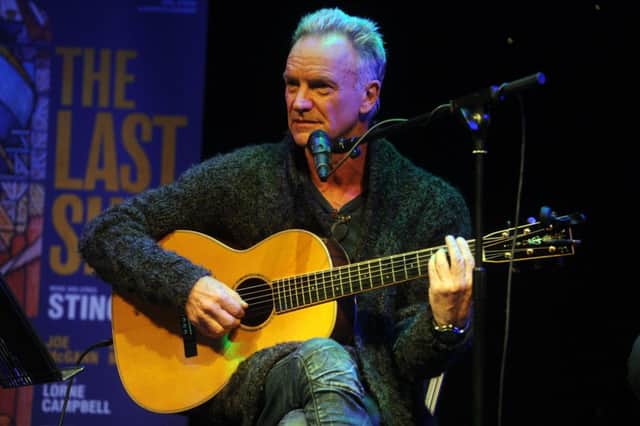 Sting performs at the City Varieties Music Hall in Leeds, at a launch event for The Last Ship - a musical by the musician at the Leeds Grand on May 1 to May 5. Picture Tony Johnson.