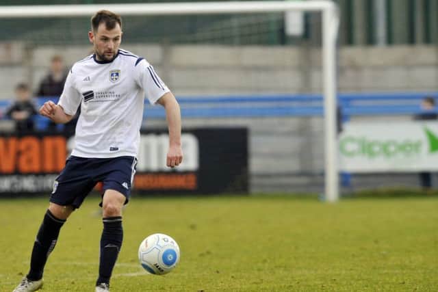 One of the few remaining recognisable Guiseley squad members,
Will Hatfield.