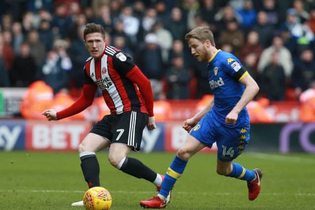 Eunan O'Kane, back from suspension and wearing the captain's armband against Sheffield United. PIC: Simon Bellis/Sportimage