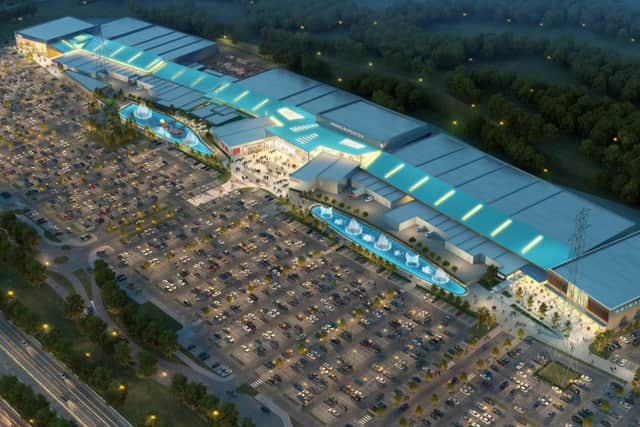 Artist's impression of the Axiom retail park.
