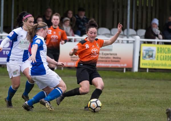 Lauren Doyle in action for  Brighouse Ladies against Blackburn. PIC: Bruce Fitzgerald