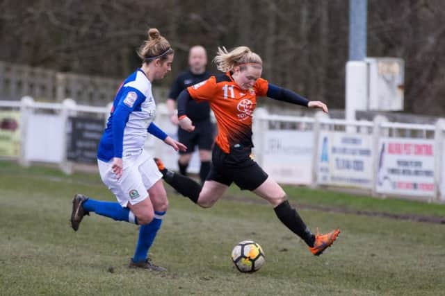 Jodie Redgrave in action for Brighouse Ladies against Blackburn Ladies. PIC: Bruce Fitzgerald