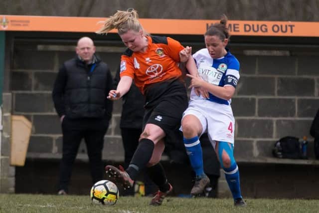 Zoe Doherty in action for Brighouse Ladies against Blackburn at Giles Road. PIC: Bruce Fitzgerald