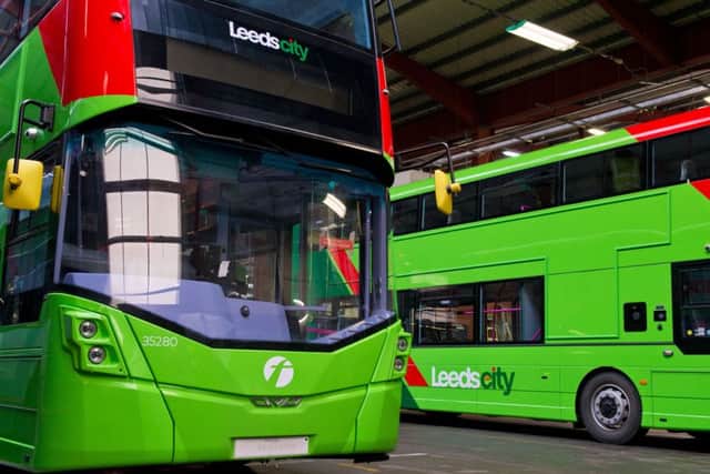 Part of First's new fleet of buses.