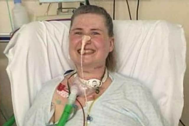 Sarah Holden in hospital after being stabbed 17 times