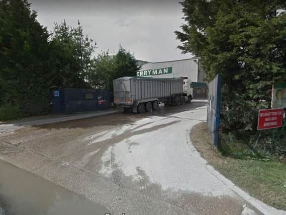 Berryman glass recycling plant on Lidgate Crescent, South KIrkby. Image: Google