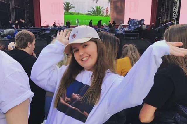 Leeds student Bridie O'Hare at the One Love concert in memory of the Manchester Arena bombing victims.