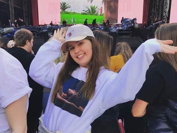 Leeds student Bridie O'Hare at the One Love concert in memory of the Manchester Arena bombing victims.