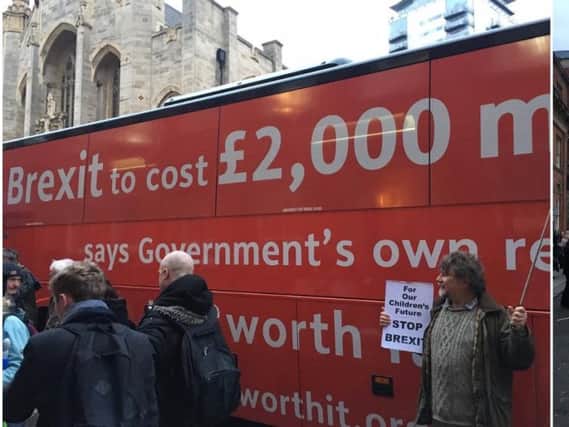 The Brexit bus in Leeds