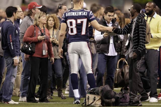 New England Patriots' tight end Rob Gronkowski after whom trainer Jeremy Noseda's 'Road to the Kentucky Derby' charge is named. PIC: Mark Humphrey/AP Photo