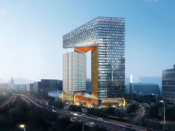 An artist's impression of what the multi-million pound skyscraper will look like.