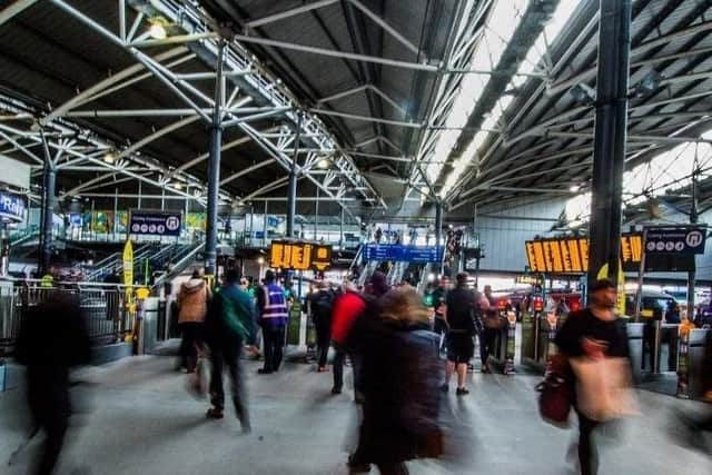 Leeds Station.