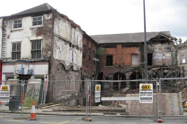 First White White Cloth Hall in ruins 6 Oct 2010. Reproduced courtesy of Leeds Civic Trust.