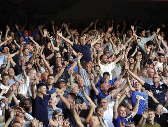 Leeds United fans support their team at Nottingham Forest earlier this season.