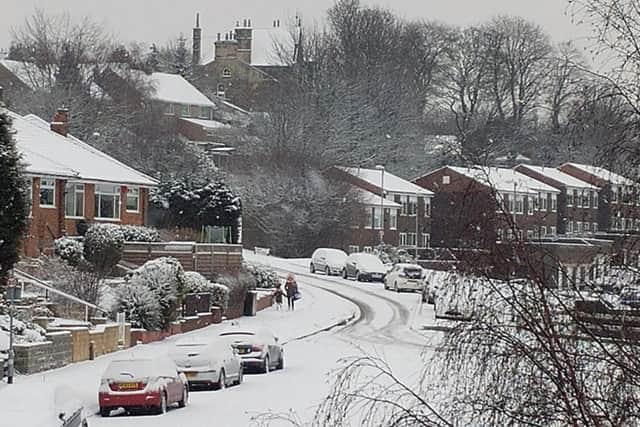 Snow in Bramley, Leeds on Wednesday