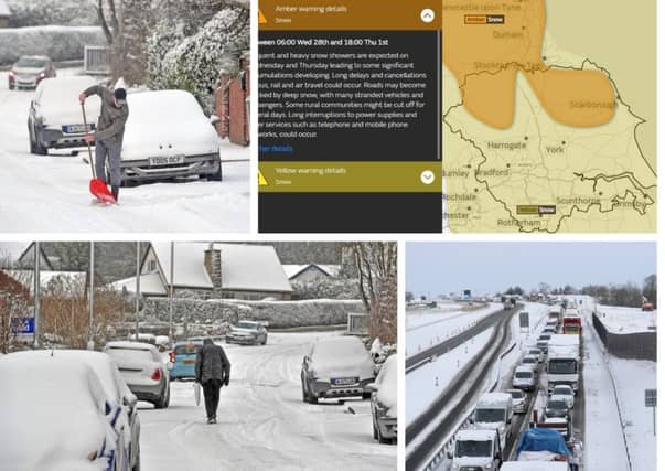 More snow and freezing temperatures expected across Yorkshire today. Video footage from Charlotte Graham.