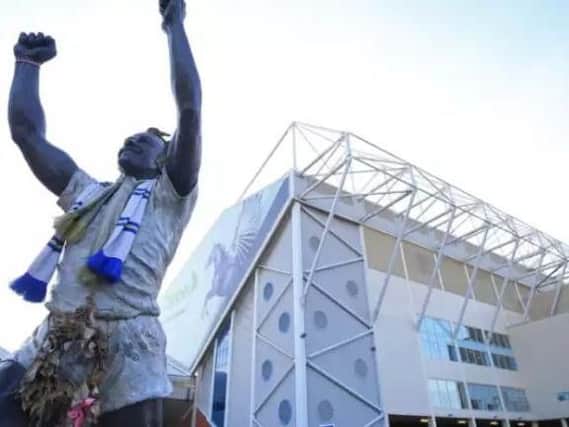 The Billy Bremner statue which is situated outside Elland Road.