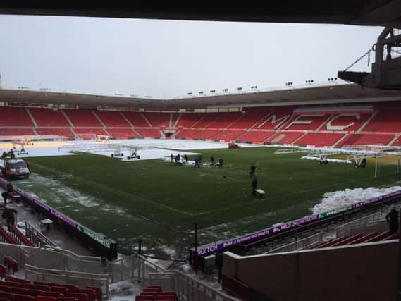 Middlesbrough are confident the game will take place as long as the bad weather stays away.