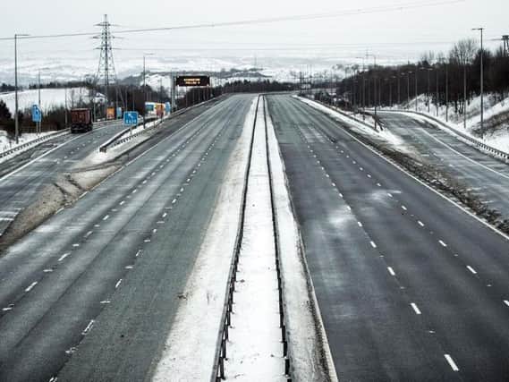 The M62 remains shut this morning after overnight snow and strong winds.