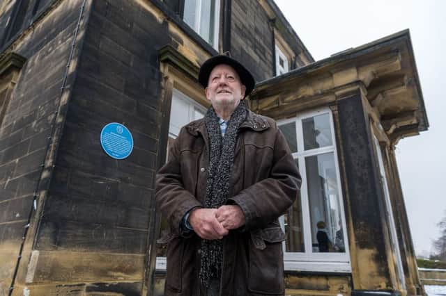Leeds Civic Trust unveils its first ever 'People's Plaque' for the great industrialist, Benjamin Gott.  Pictured Richard Gott, the last living male relative of Benjamin Gott, near the blue plaque situated on the front of Benjamin Gott's former home, now the Club House of Gotts Park Golf Club. PICTURES: James Hardisty