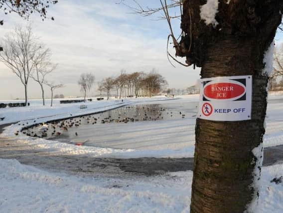 West Yorkshire Fire and Rescue is warning about the dangers of frozen ponds