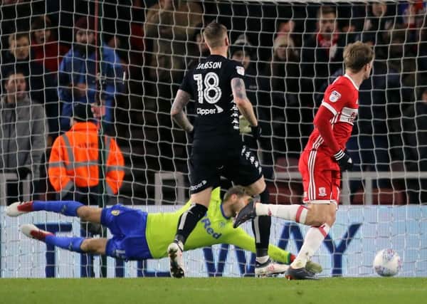 TOO EASY: Patrick Bamford puts Middlesbrough 1-0 up.