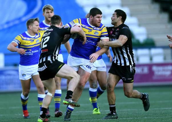 Mitch Garbutt in action against Widnes Vikings.