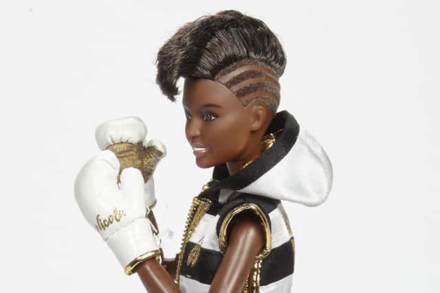 Undated handout photo issued by Mattel of a one-off first ever "boxer Barbie" in the likeness of double Olympic boxing champion Nicola Adams, as part of its Shero programme recognising women who inspire girls with their achievements, unveiled for International Women's Day. PRESS ASSOCIATION Photo. Issue date: Tuesday March 6, 2018. See PA story CONSUMER Barbie. Photo credit should read: Mattel/PA Wire

NOTE TO EDITORS: This handout photo may only be used in for editorial reporting purposes for the contemporaneous illustration of events, things or the people in the image or facts mentioned in the caption. Reuse of the picture may require further permission from the copyright holder.