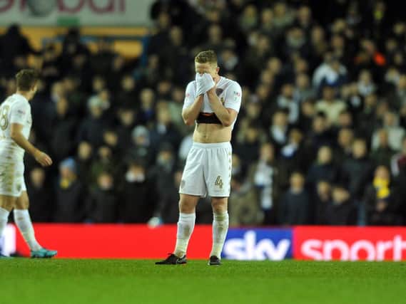 FOR-LORN: Leeds United's Adam Forshaw shows his disappointment after Wolves score their third. Picture by Tony Johnson.