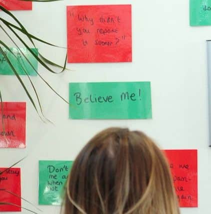 Part of the exhibition looks at the impact of how others react or respond.