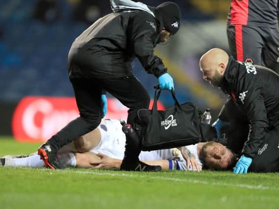 Leeds United captain Liam Cooper was injured against Wolves on Wednesday night.