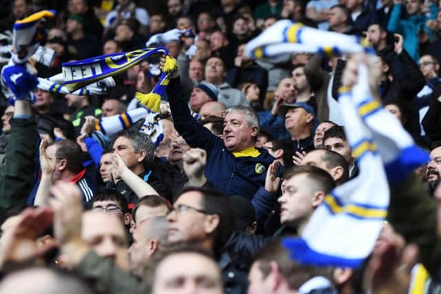 Leeds United fans in full voice.