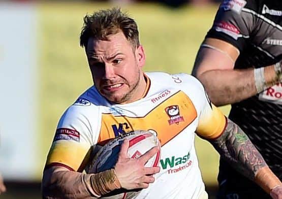 Dominic Brambani saw red for Batley late in the game at London Broncos. PIC: Paul Butterfield