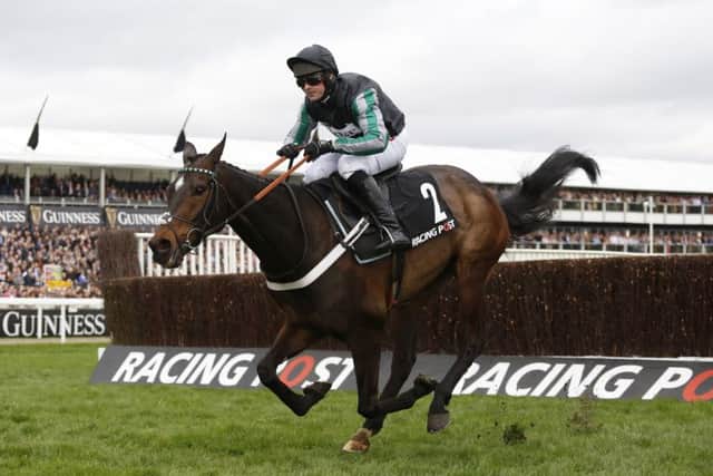 Altior, ridden by Nico de Boinville,winning The Racing Post Arkle Challenge Trophy Novices' Steeple Chase Race at last year's Cheltenham Festival. PIC: Julian Herbert/PA Wire
