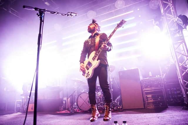 Taka Hirose of Feeder on stage at O2 Academy Leeds. Picture: Anthony Longstaff