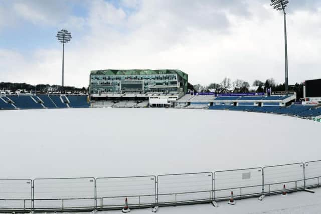 Snow at Headingley Stadium