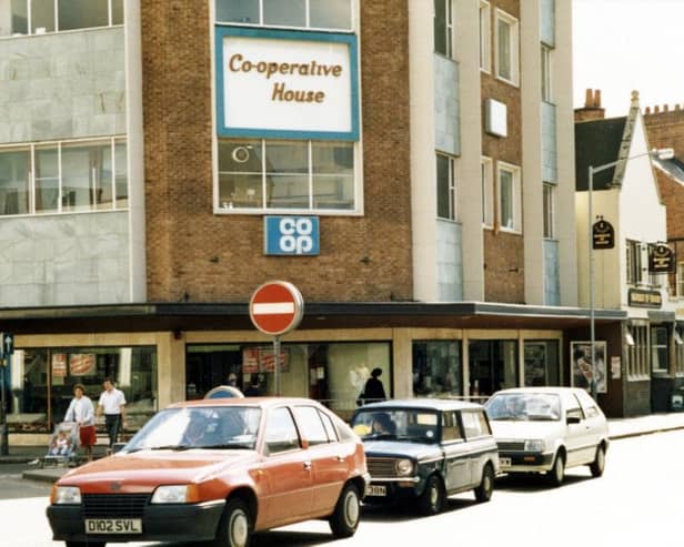 This nostalgic snap from 1988 features the front of the Co-op store on Bridge Place, Worksop. The store closed and a McDonalds restaurant replaced it. Picture courtesy of Cecil Brown and Nottinghamshire Archives.