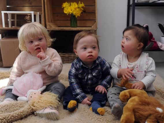 Babies from Sunshine and Smiles' baby group: From left, Teagan Henson, Oliver Sykes and Emilia Lawson