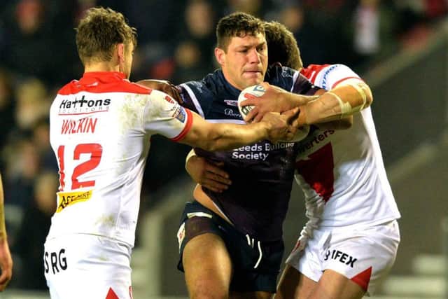 Ryan Hall in action against St Helens.