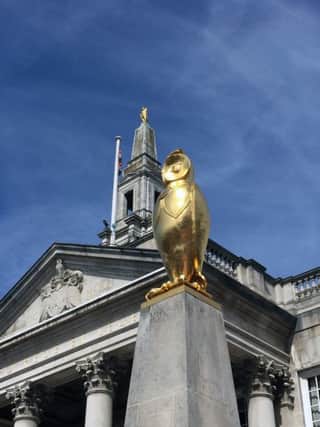 Leeds Civic Hall golden owl. Picture: Ian Heszelgrave