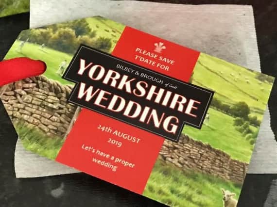 Francesca's Yorkshire Tea wedding invitations