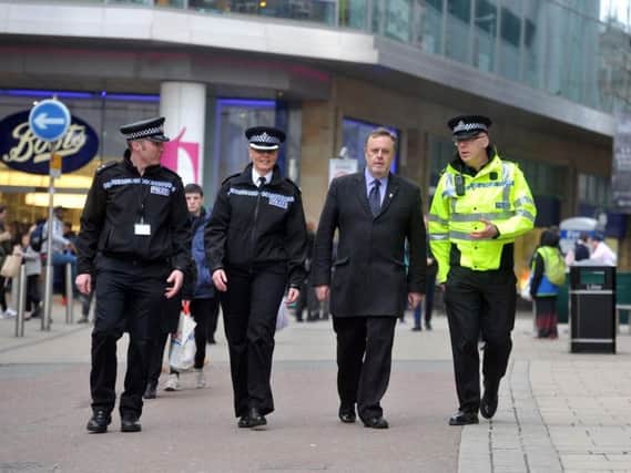 Inspector Andy Berriman, Superintendent Joanne Morgan, crime commissioner Mark Burns-Williamson and Chief Inspector Richard Padwell.