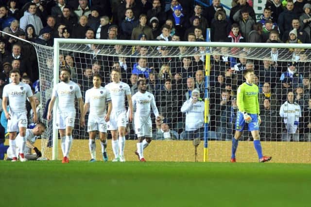 Leeds United show their frustration against Wolves.